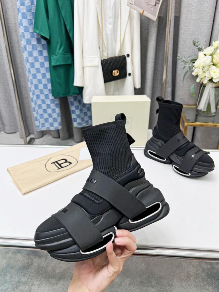 Balmain B-Bold High-Top Black - vstockx