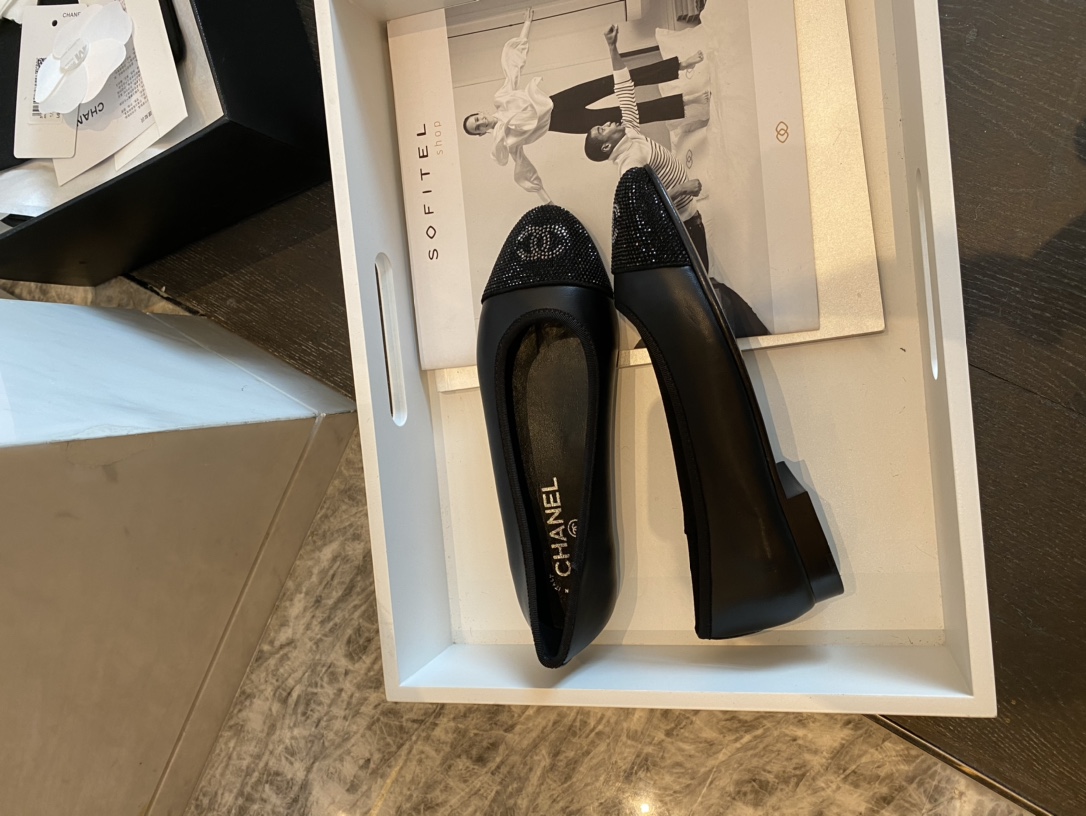 Chanel Ballerinas Fabric & Grosgrain 13 - vstockx