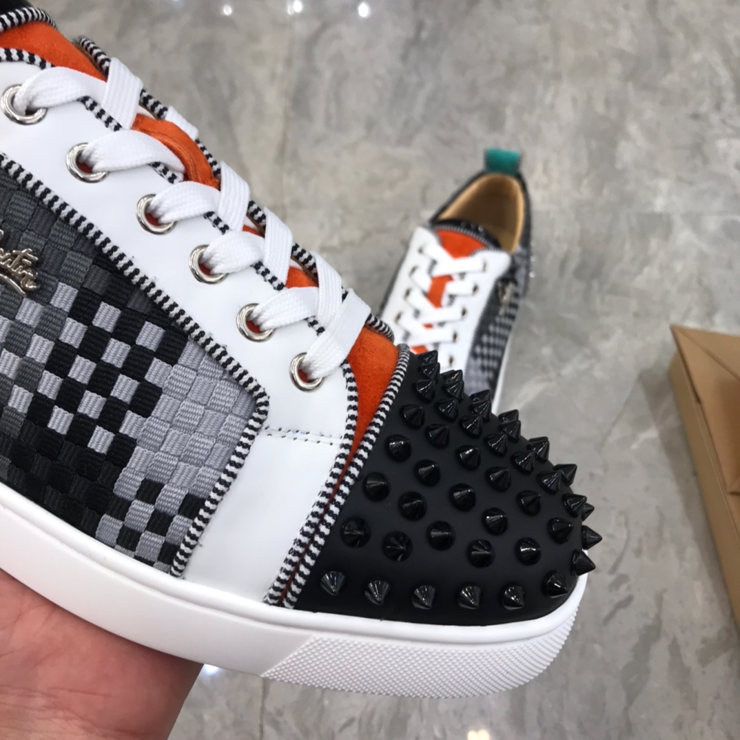 Christian Louboutin Louis Junior Spikes Orlato Flat Sneakers 56 - vstockx