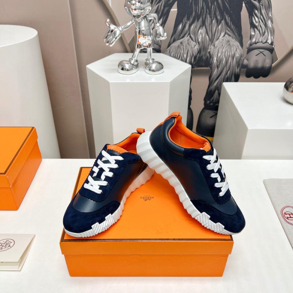 Hermes Bouncing Cowhide Blue Orange - vstockx