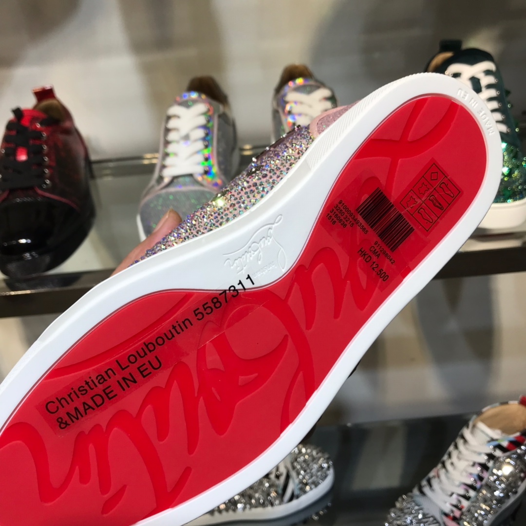 Christian Louboutin Louis Junior Spikes Orlato Flat Sneakers 45 - vstockx
