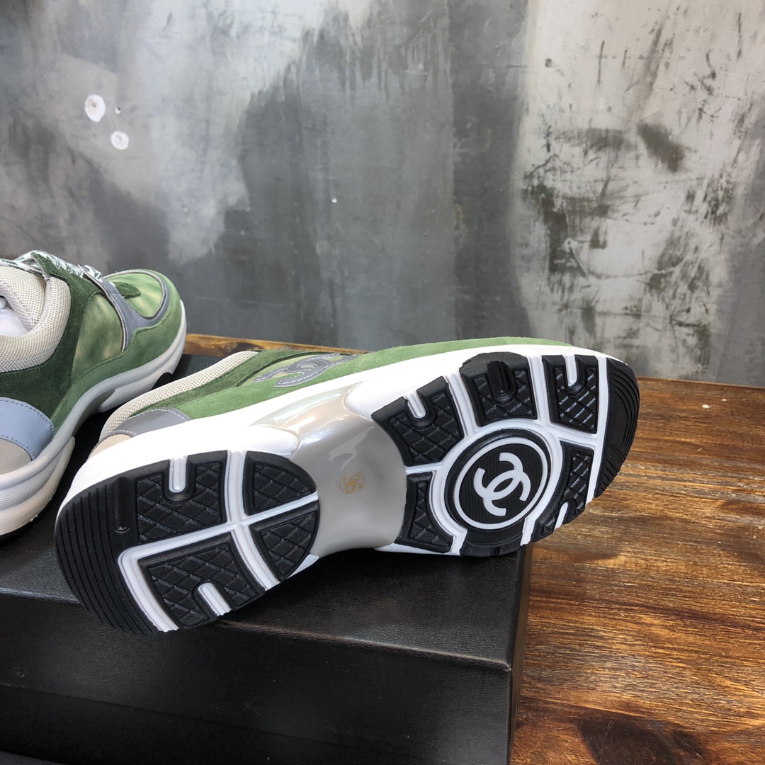 Chanel Fabric & Suede Calfskin Low Top Sneaker 45 - vstockx