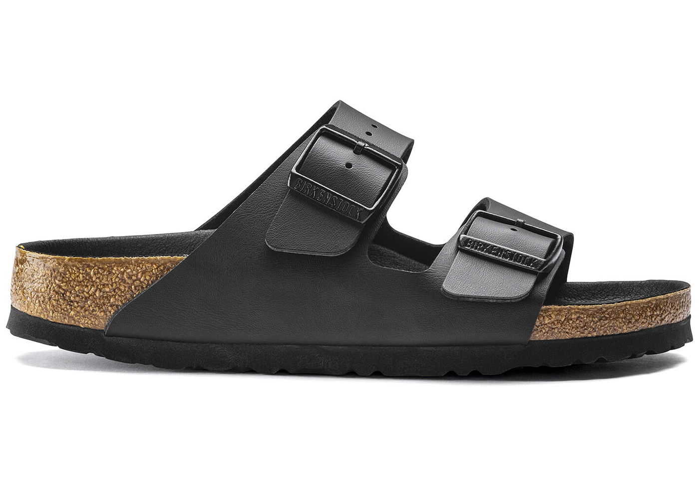 Birkenstock Arizona Birko Flor Black Black Foot Bed - vstockx