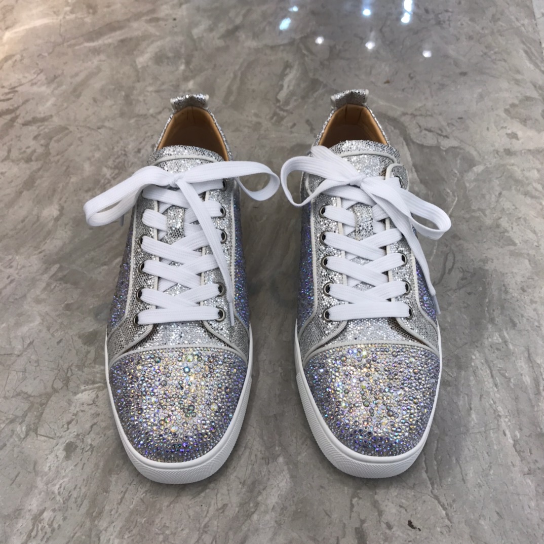 Christian Louboutin Louis Junior Spikes Orlato Flat Sneakers 57 - vstockx