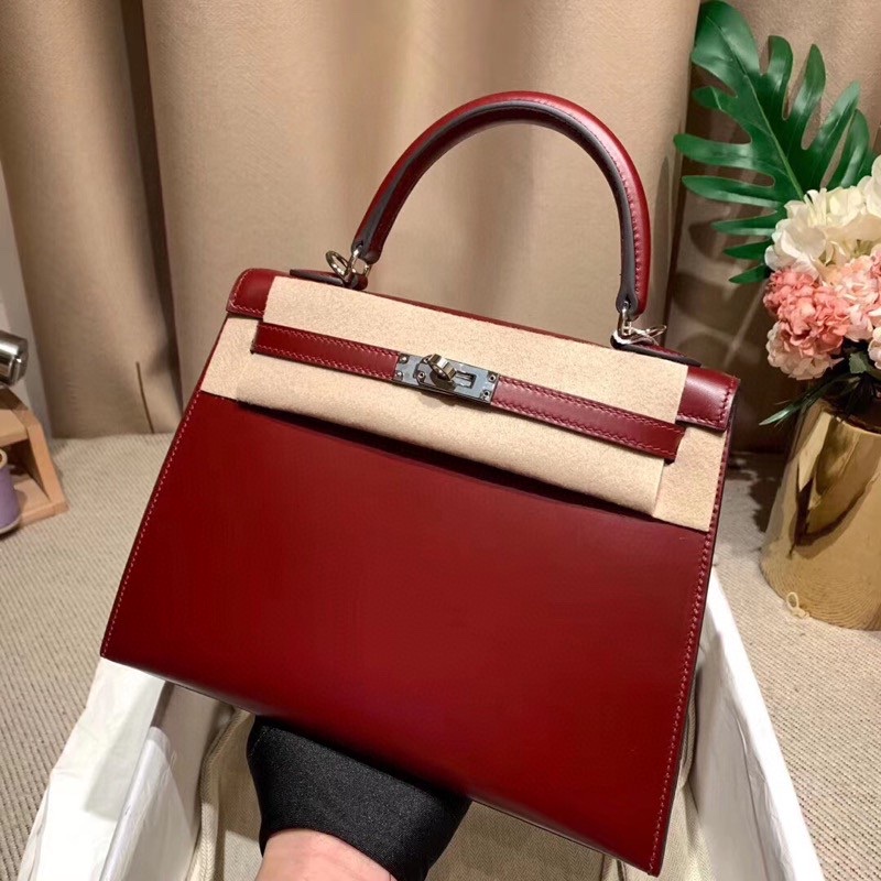 Handbags Hermes Kelly Box size:25 cm - vstockx