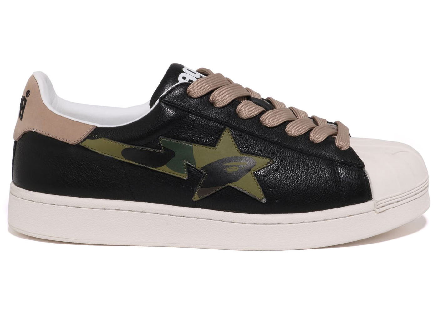 A Bathing Ape Skull Sta Black Beige - vstockx