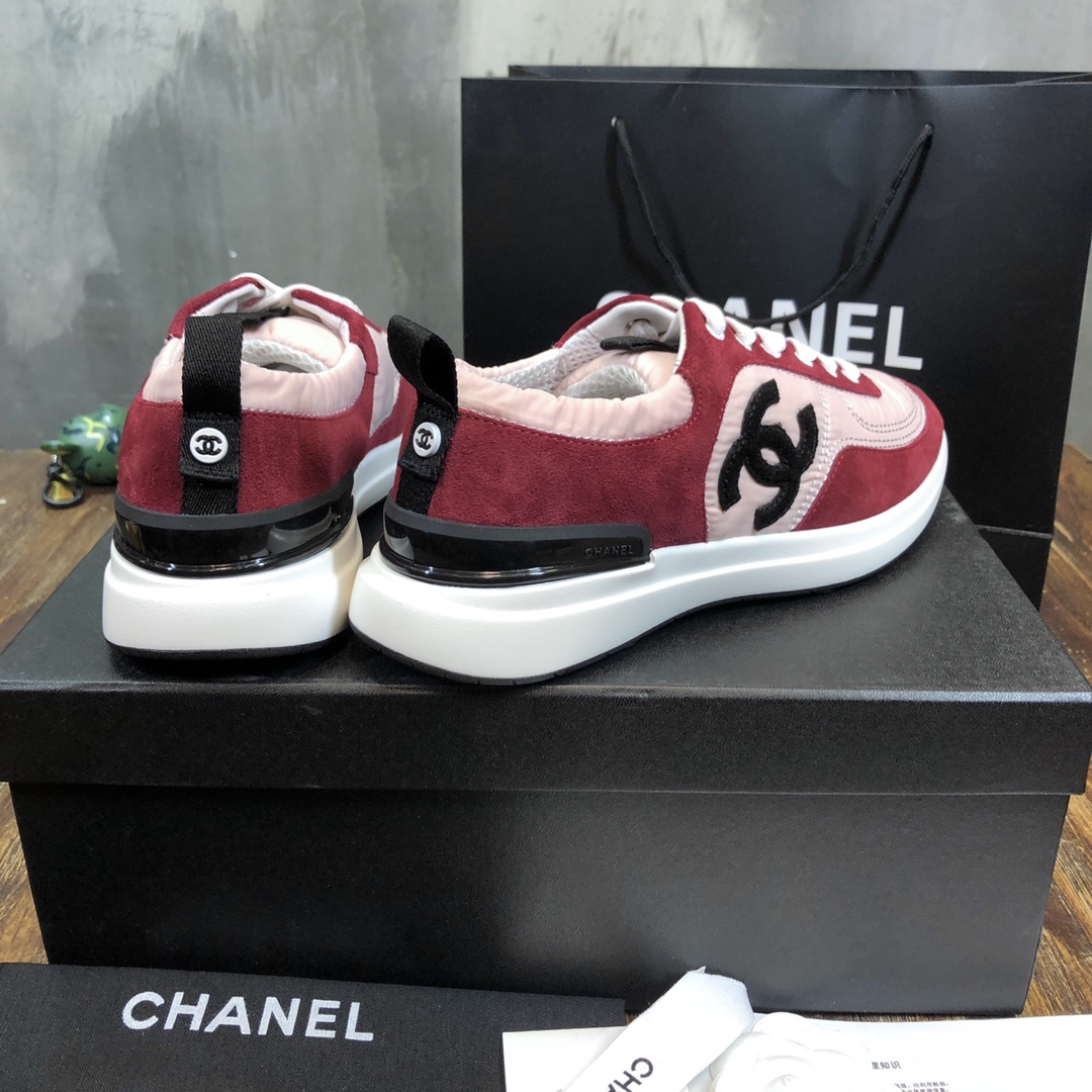 Chanel Fabric & Suede Calfskin Low Top Sneaker 35 - vstockx