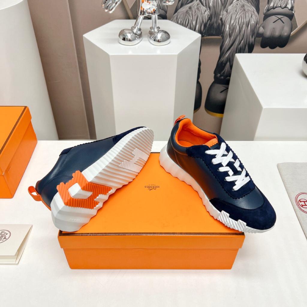 Hermes Bouncing Cowhide Blue Orange - vstockx