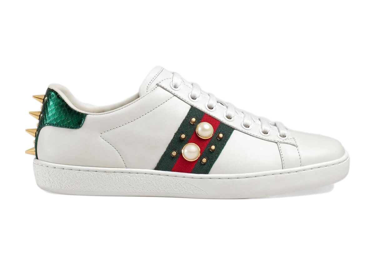 Gucci Ace Studded Pearl (W) - vstockx