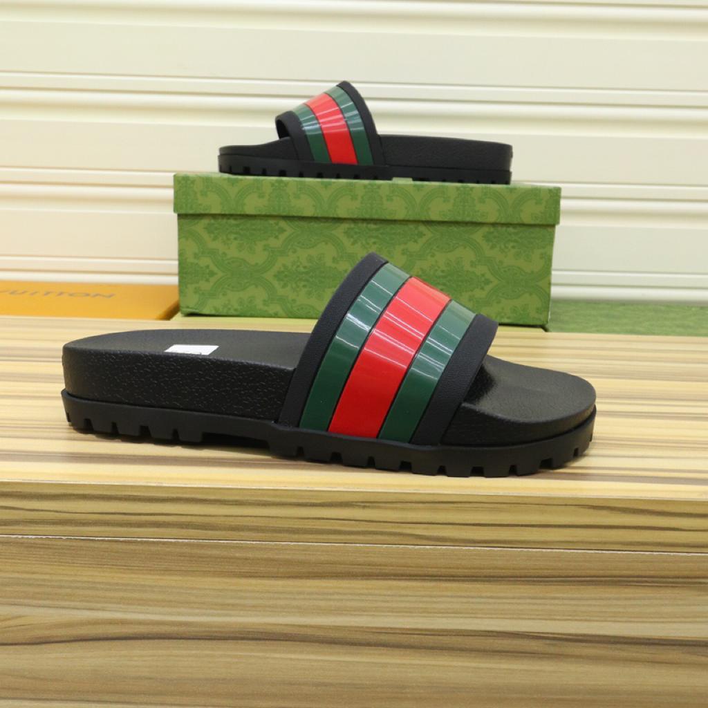 Gucci Web Slide Sandal Black - vstockx