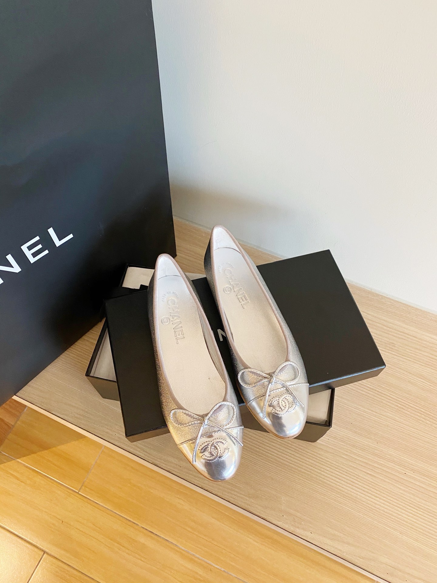 Chanel Ballerinas Fabric & Grosgrain 9 - vstockx