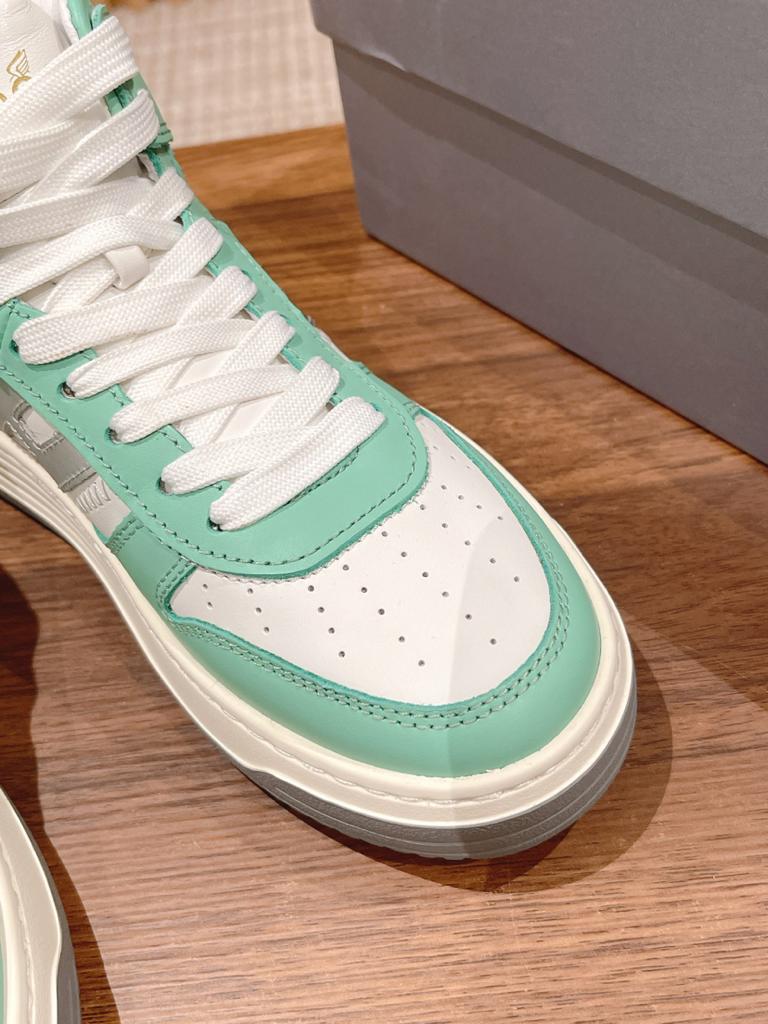 Hogan H630 High Top White Green Silver - vstockx