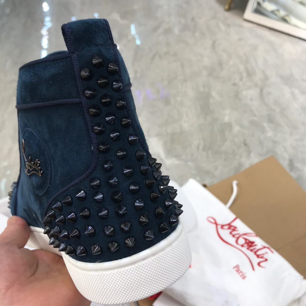 Christian Louboutin Louis Junior Spikes Orlato Flat Sneakers 39 - vstockx