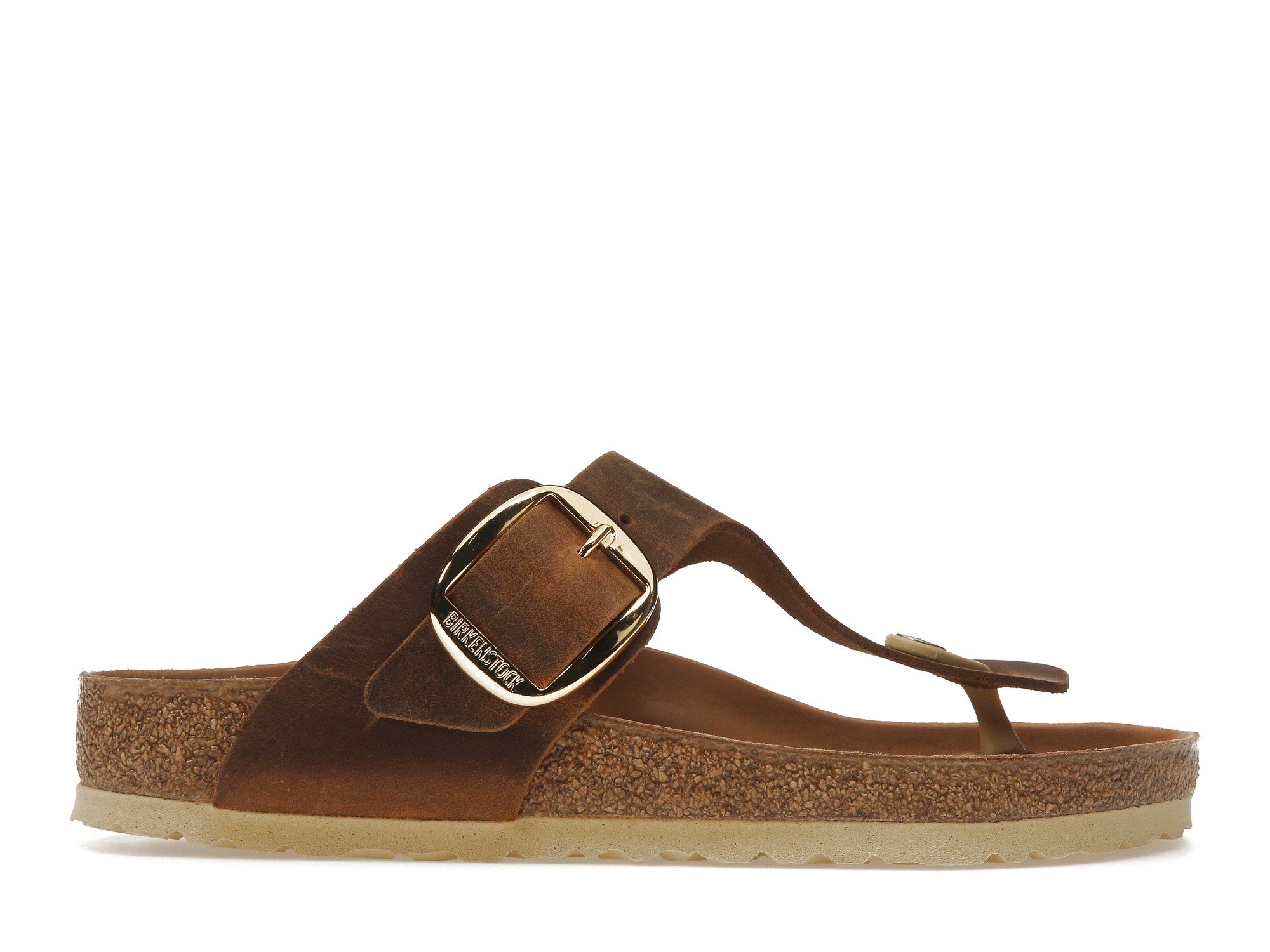 Birkenstock Gizeh Big Buckle Oiled Nubuck Cognac (Women's) - vstockx