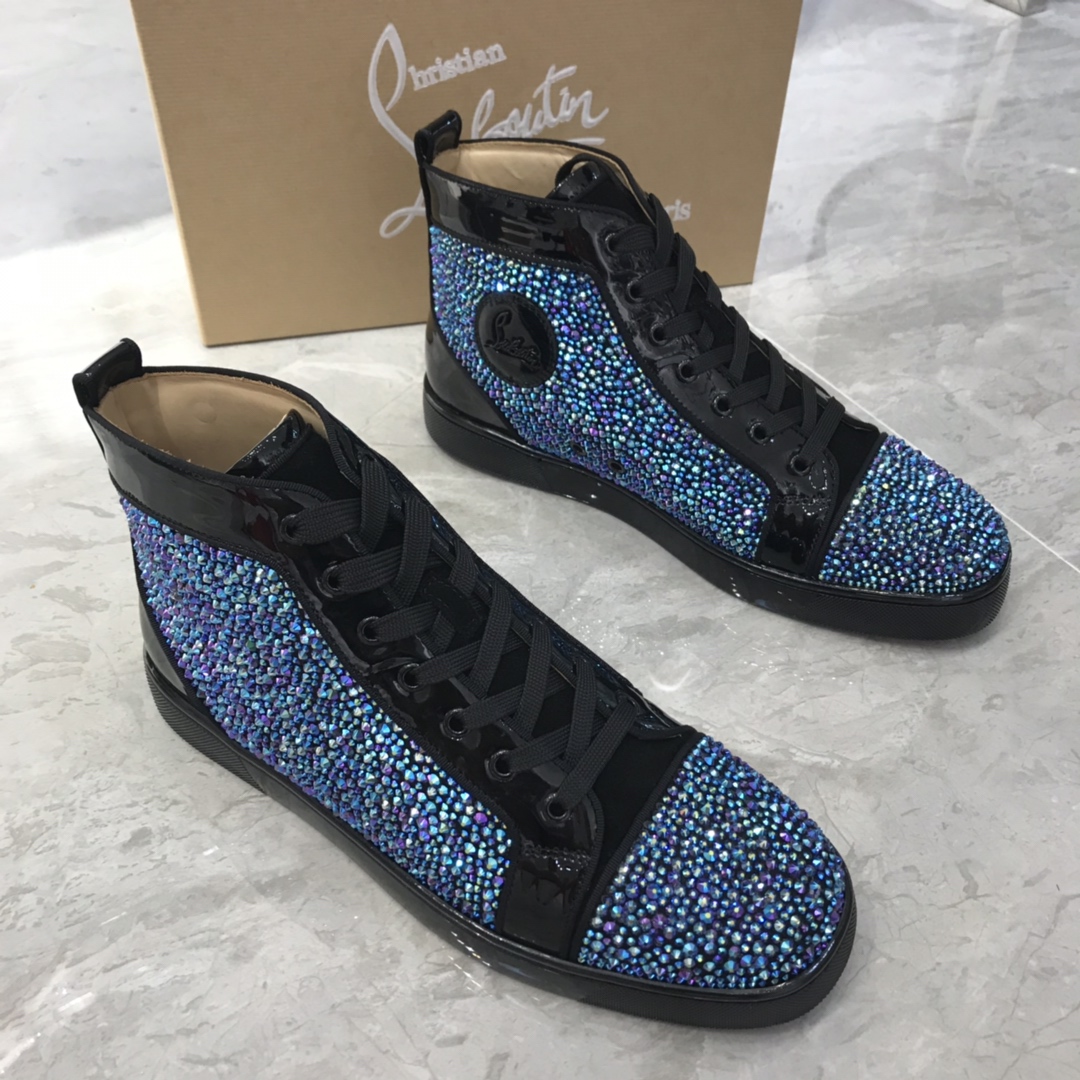 Christian Louboutin Louis Junior Spikes Orlato Flat Sneakers 30 - vstockx