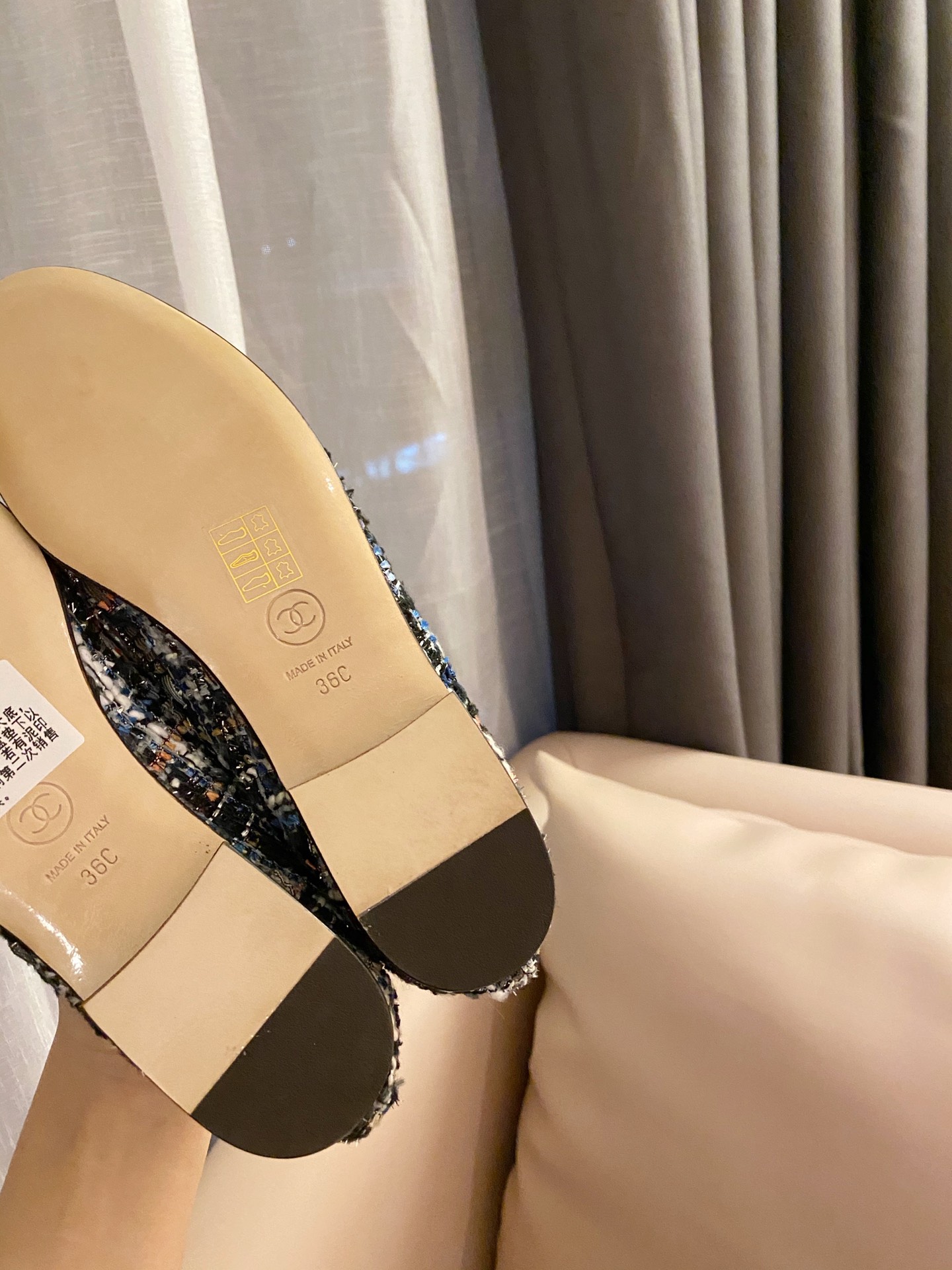 Chanel Ballerinas Fabric & Grosgrain 30 - vstockx
