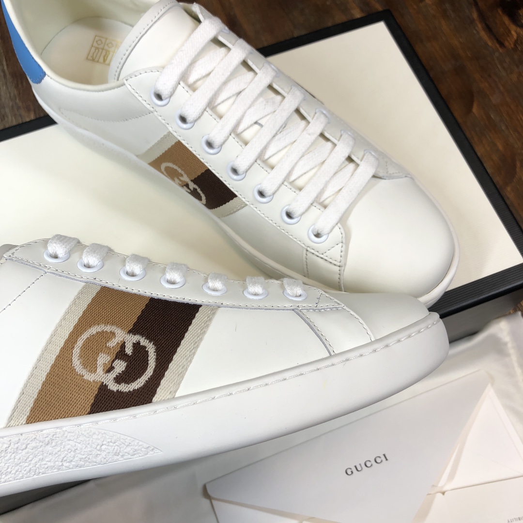 Gucci Ace Blue Interlocking G - vstockx