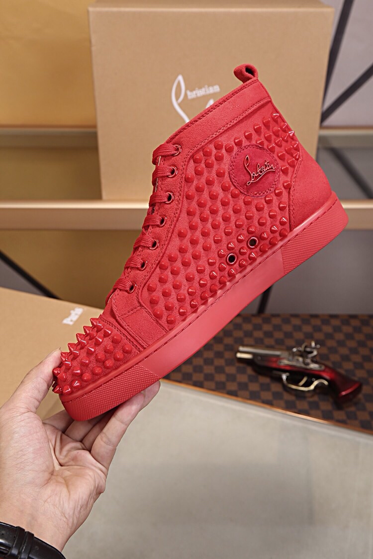 Christian Louboutin Louis Junior Spikes Orlato Flat Sneakers 8 - vstockx
