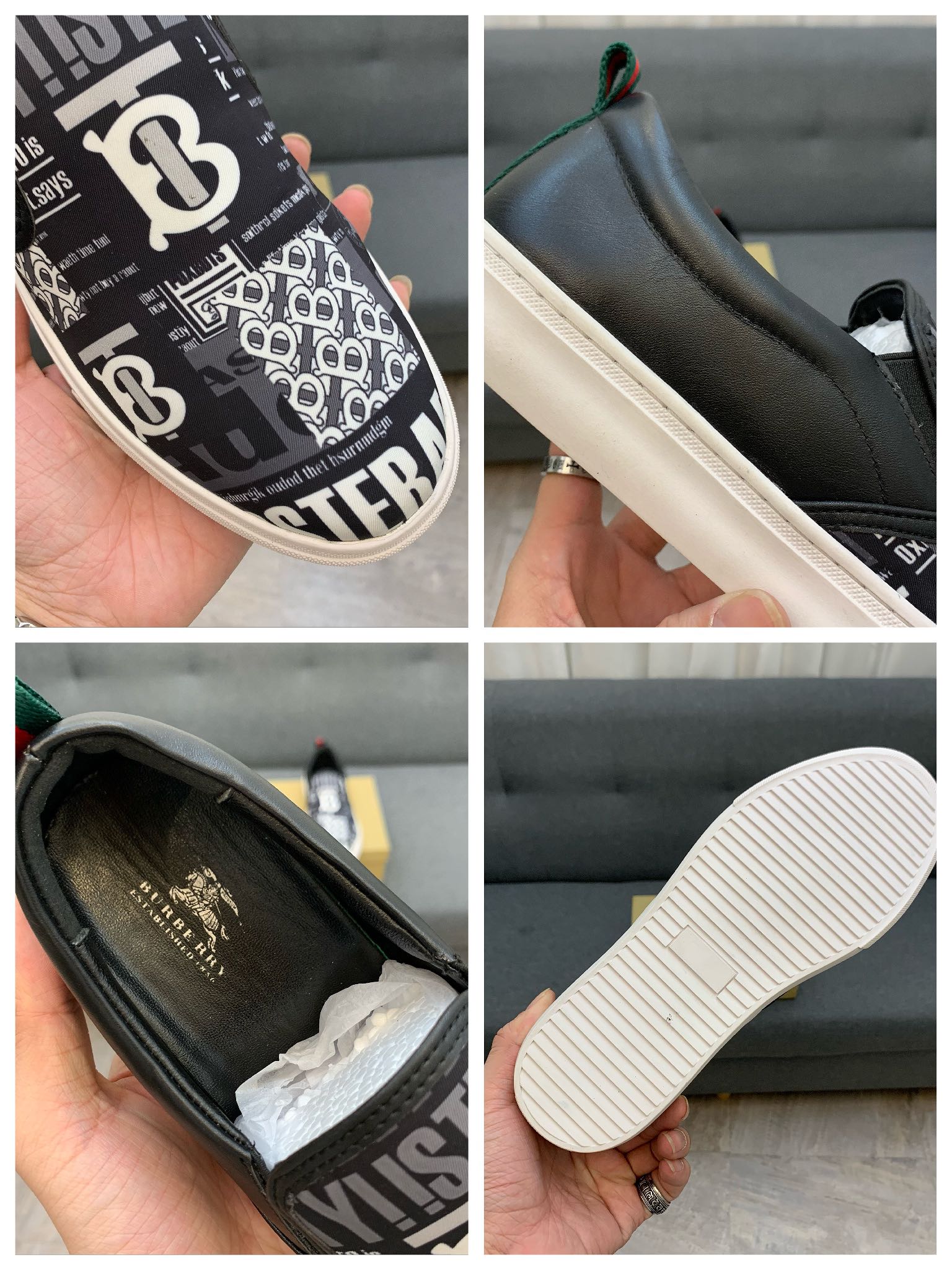 Burberry Perforated Check Sneaker 46 - vstockx