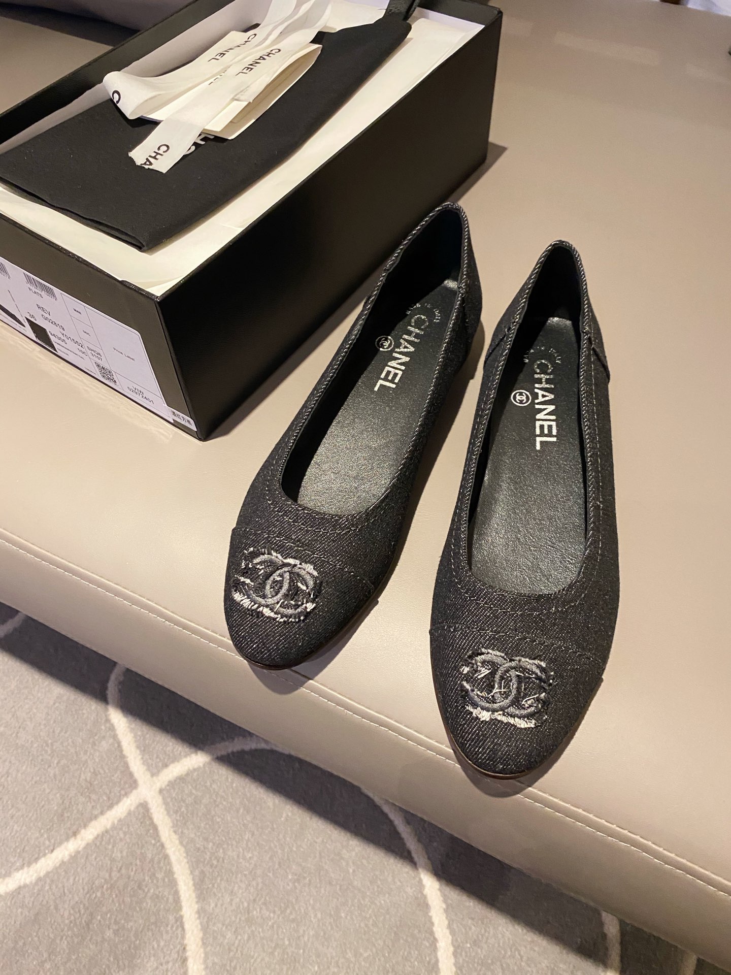 Chanel Ballerinas Fabric & Grosgrain 15 - vstockx