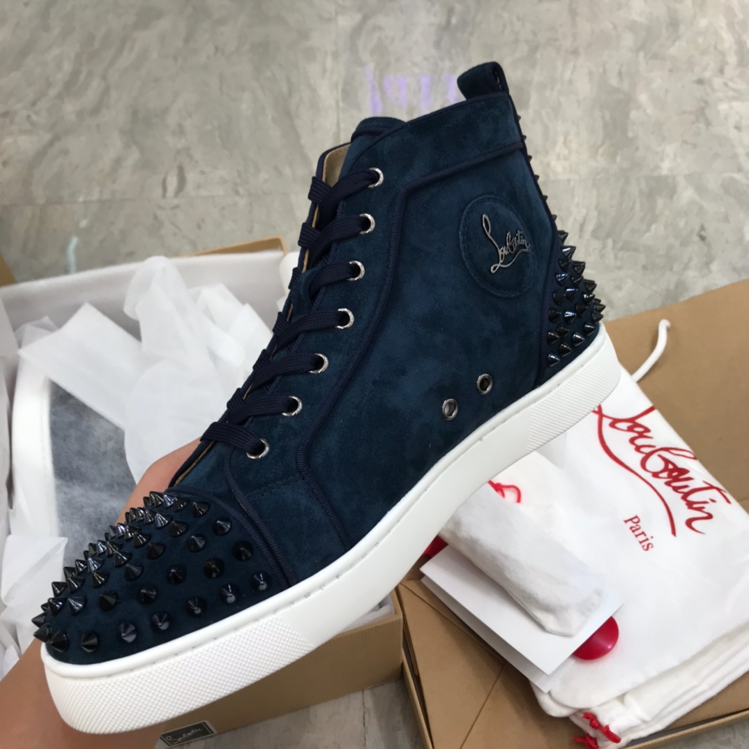 Christian Louboutin Louis Junior Spikes Orlato Flat Sneakers 39 - vstockx