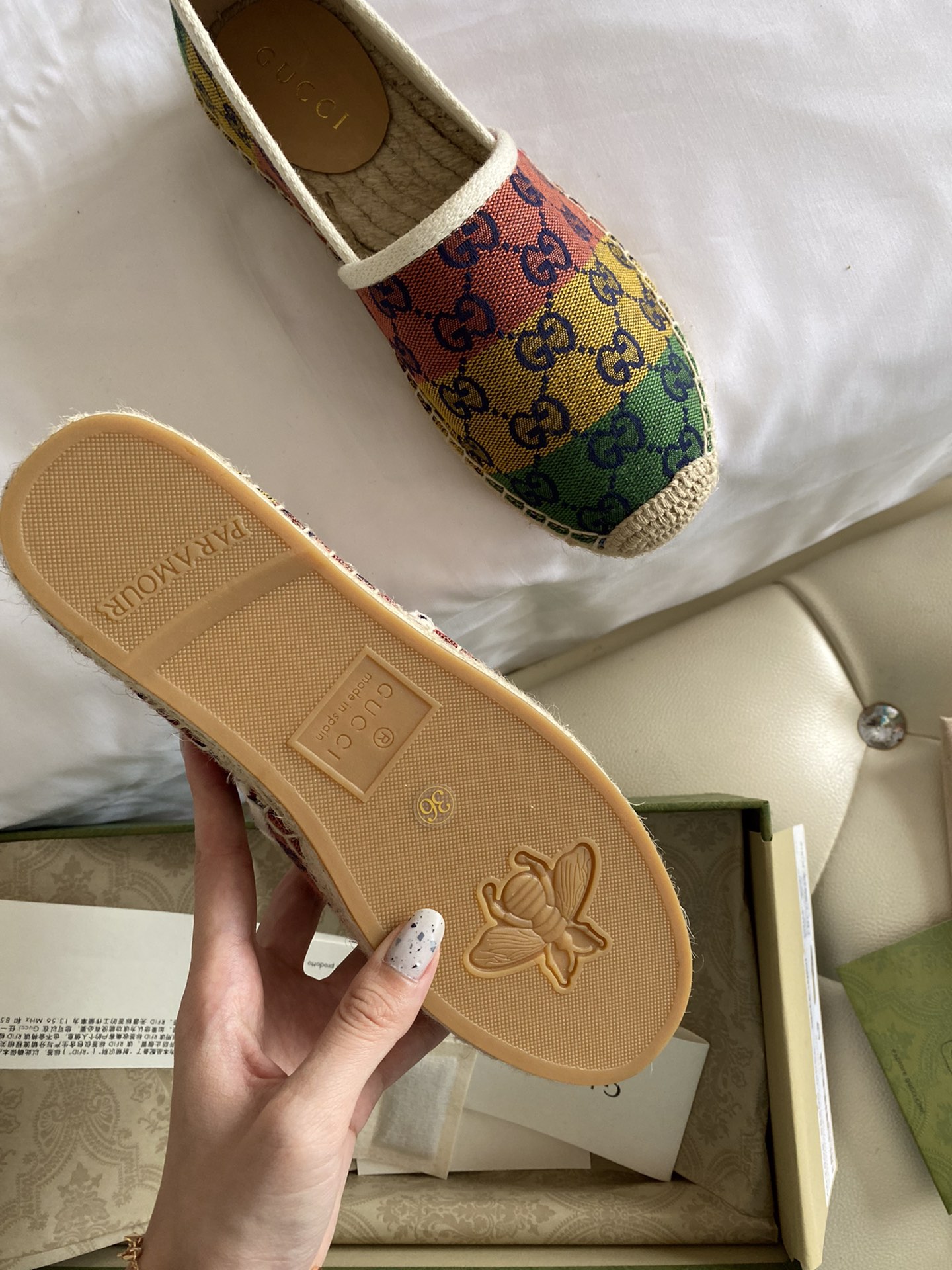 Gucci Leather espadrille with Double G WOMEN 2 - vstockx
