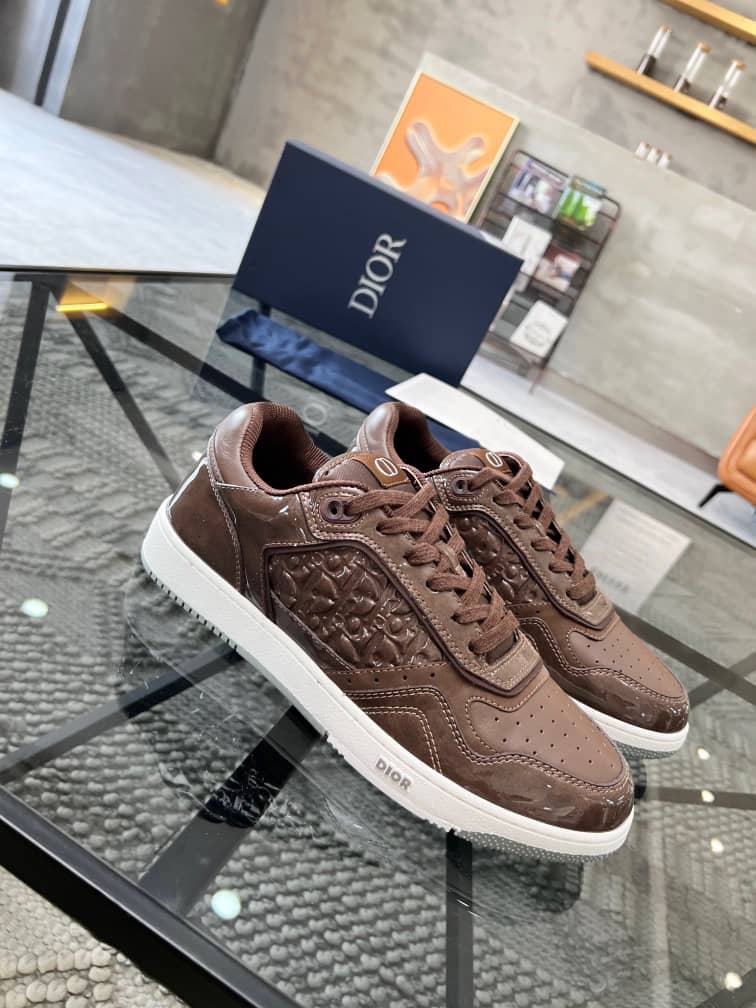 Dior B27 Low Plum Patent Dior Oblique Gravity Embossed - vstockx