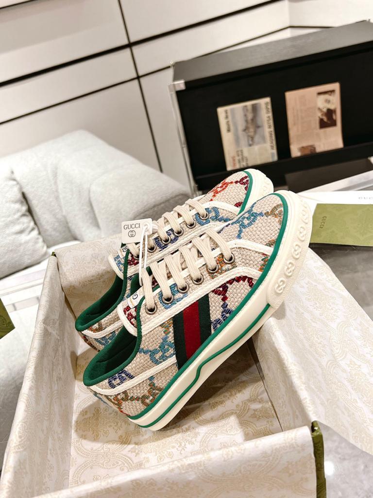 Gucci Tennis 1977 GG Logo White Multi - vstockx