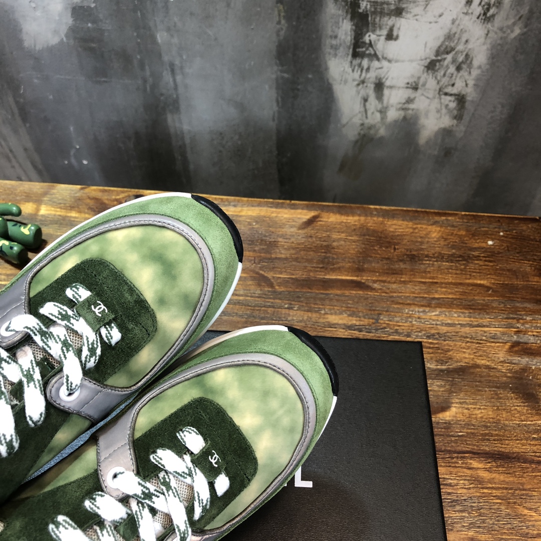 Chanel Fabric & Suede Calfskin Low Top Sneaker 45 - vstockx