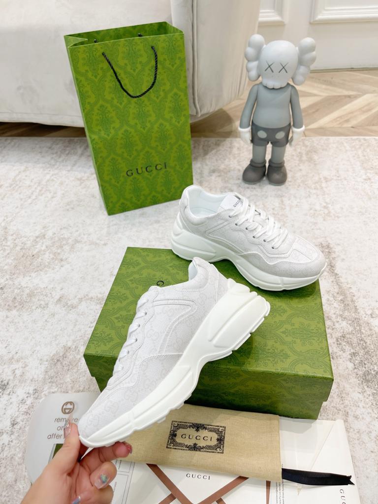 Gucci Rhyton White GG Supreme Canvas - vstockx