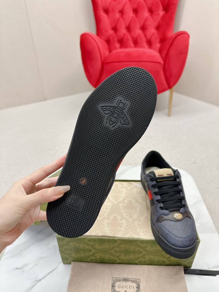 GUCCI Screener Gg-Supreme Sneakers Navy Multi - vstockx