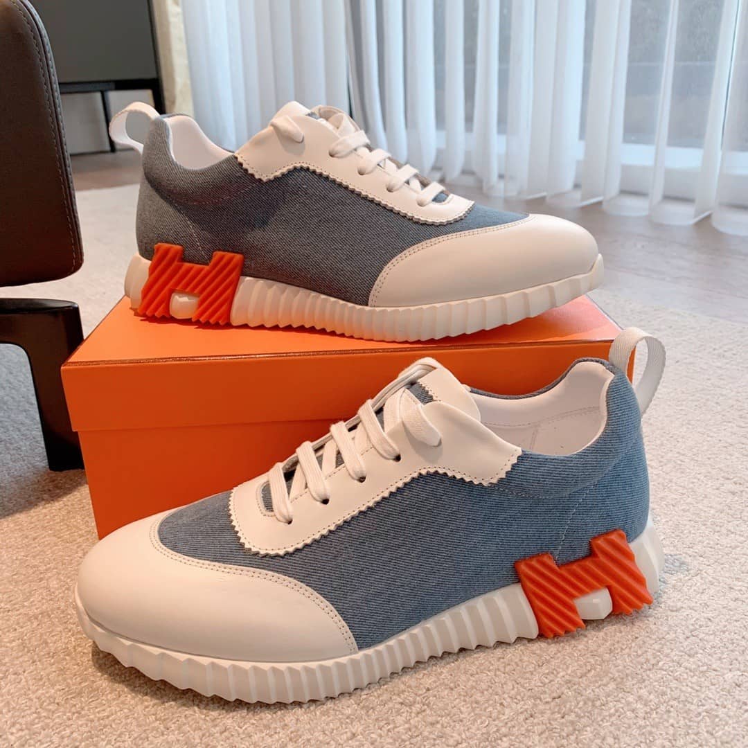 Herm��s Bouncing sneaker Bleu Clair / Blanc - vstockx