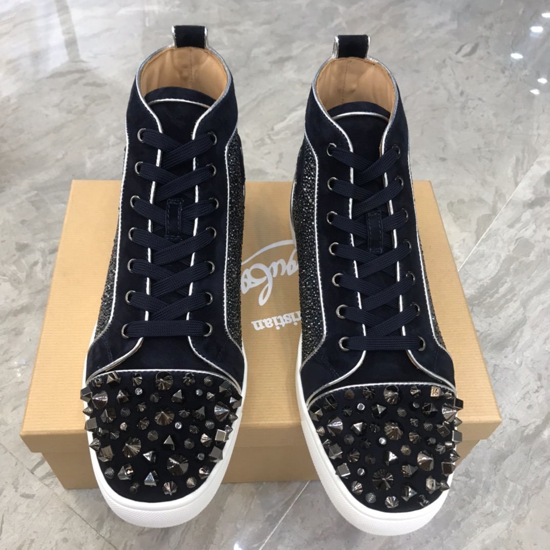 Christian Louboutin Louis Junior Spikes Orlato Flat Sneakers 35 - vstockx