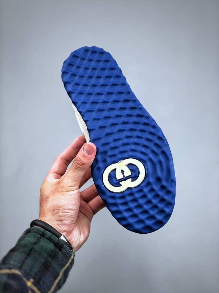 Gucci MAC80 Sneaker Off white and blue leather - vstockx