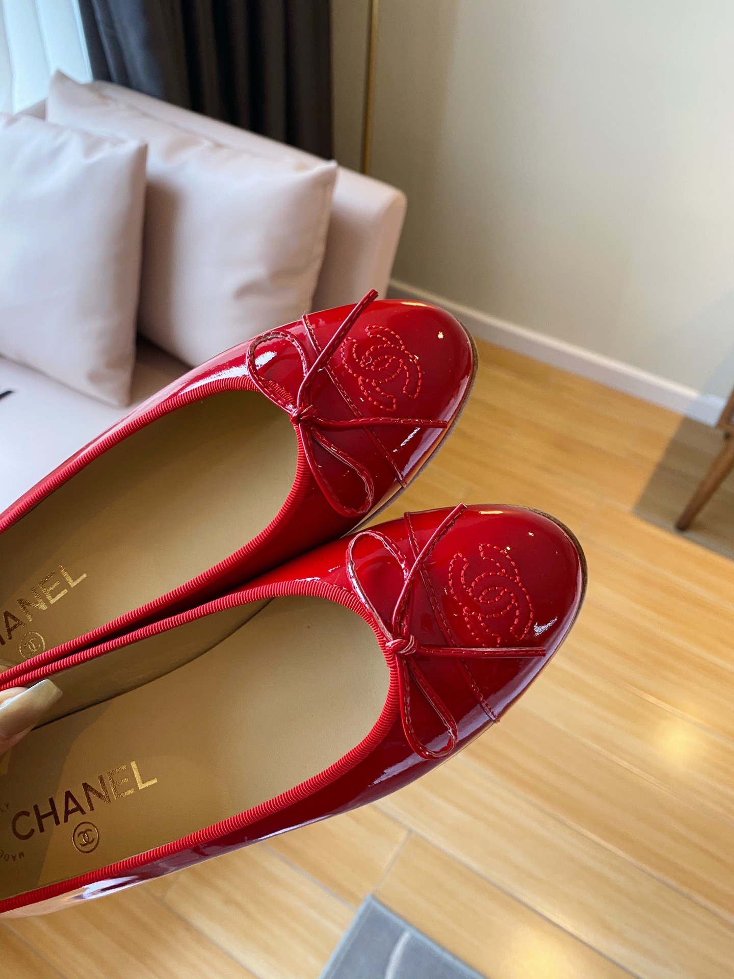 Chanel Ballerinas Fabric & Grosgrain 6 - vstockx