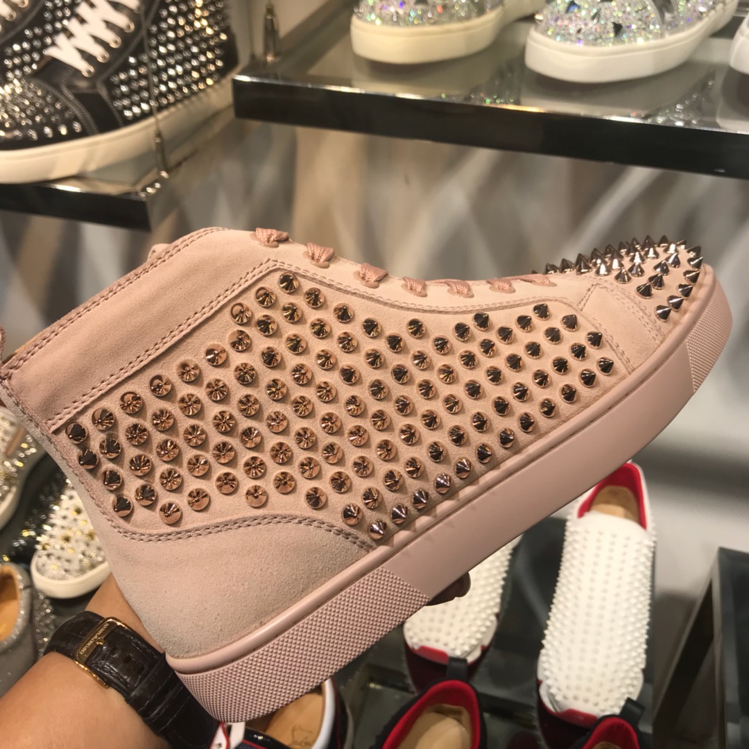 Christian Louboutin Louis Junior Spikes Orlato Flat Sneakers 34 - vstockx