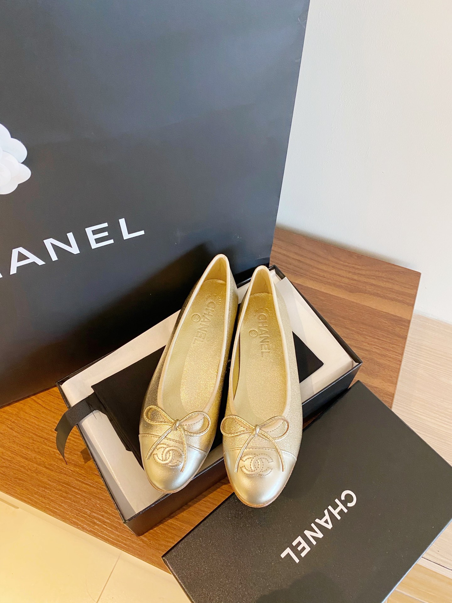 Chanel Ballerinas Fabric & Grosgrain 12 - vstockx