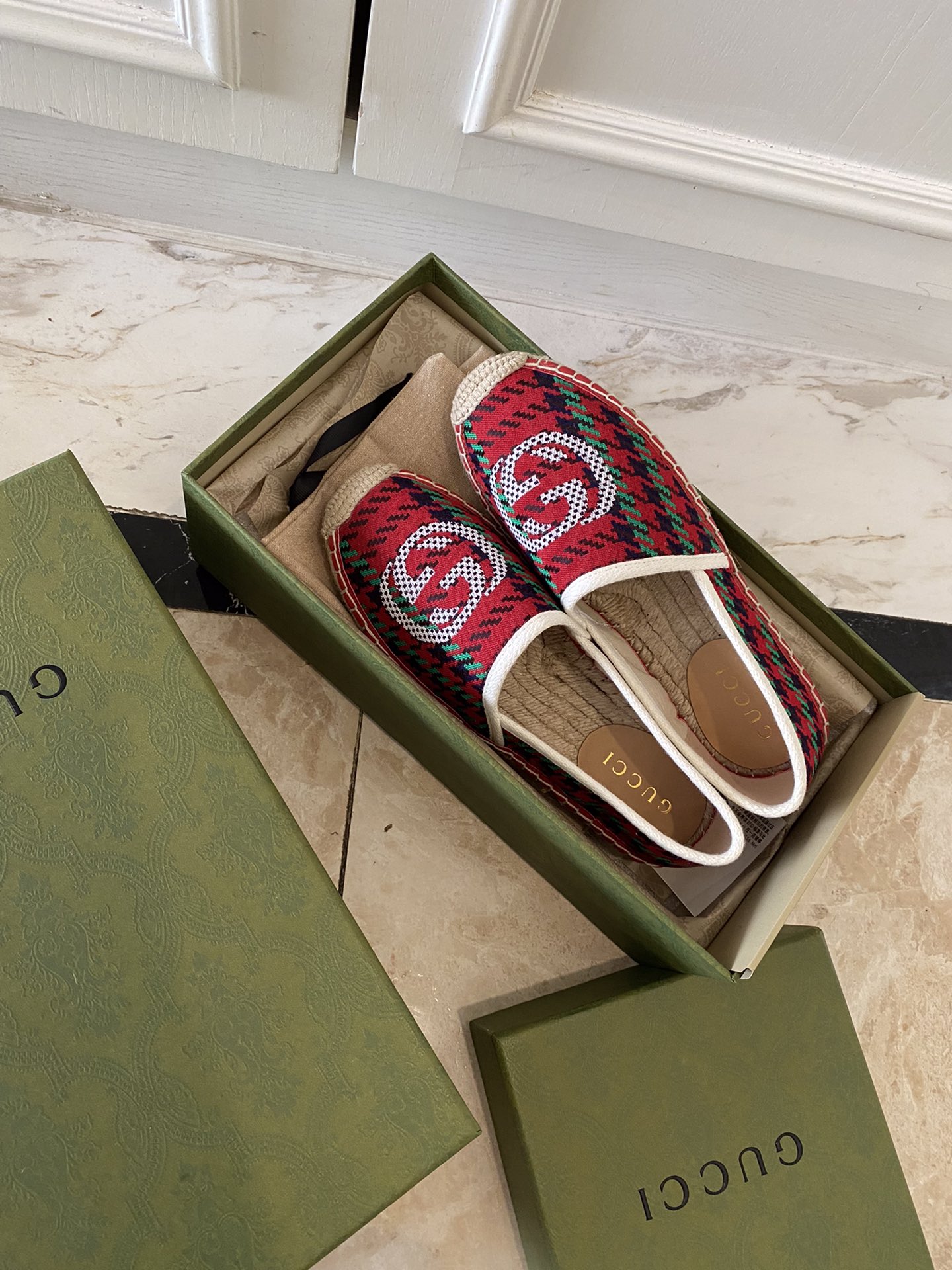 Gucci Leather espadrille with Double G WOMEN 2 - vstockx