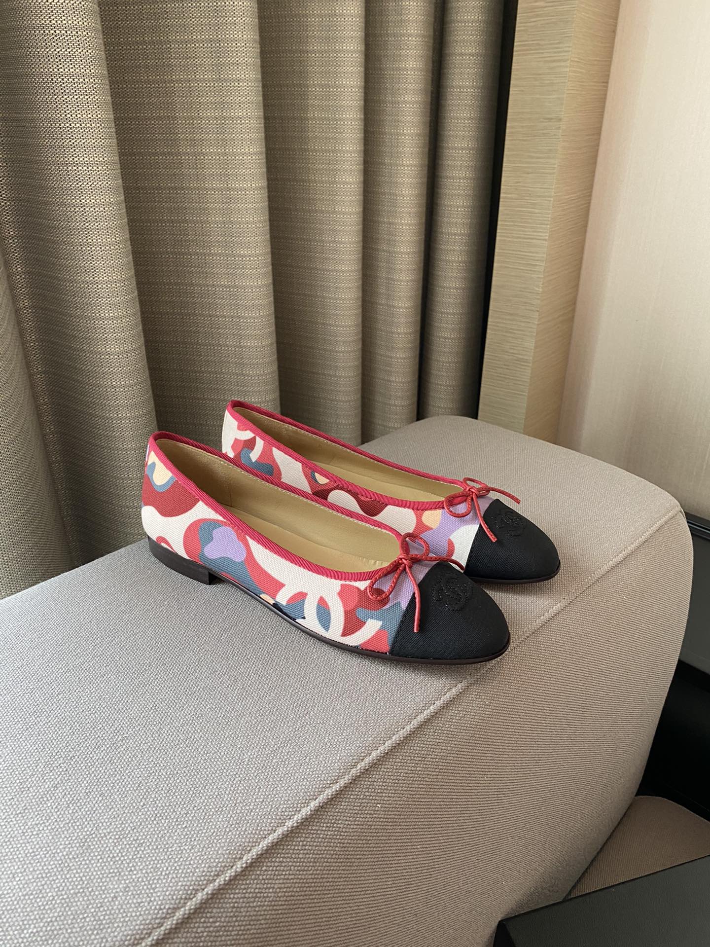 Chanel Ballerinas Fabric & Grosgrain 41 - vstockx