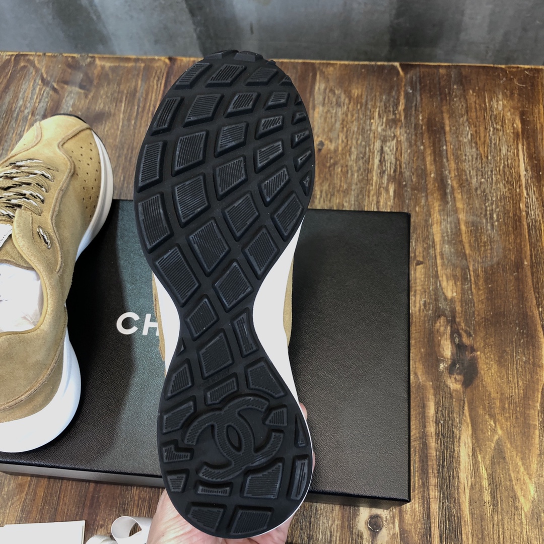 Chanel Fabric & Suede Calfskin Low Top Sneaker 28 - vstockx