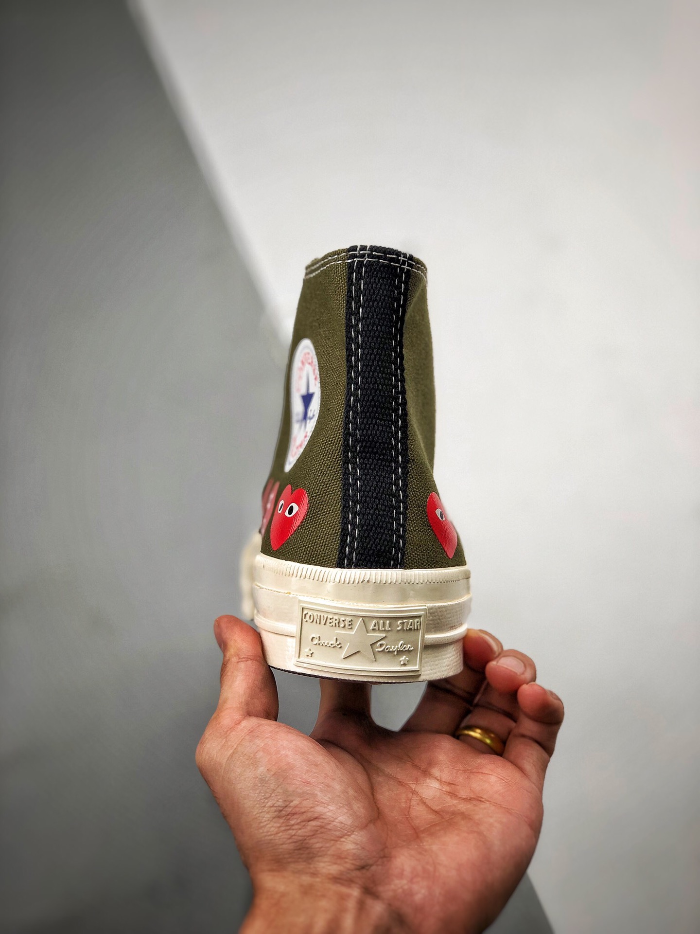 Converse Chuck Taylor All-Star 70 Hi Comme des Garcons Play Multi-Heart Green - vstockx