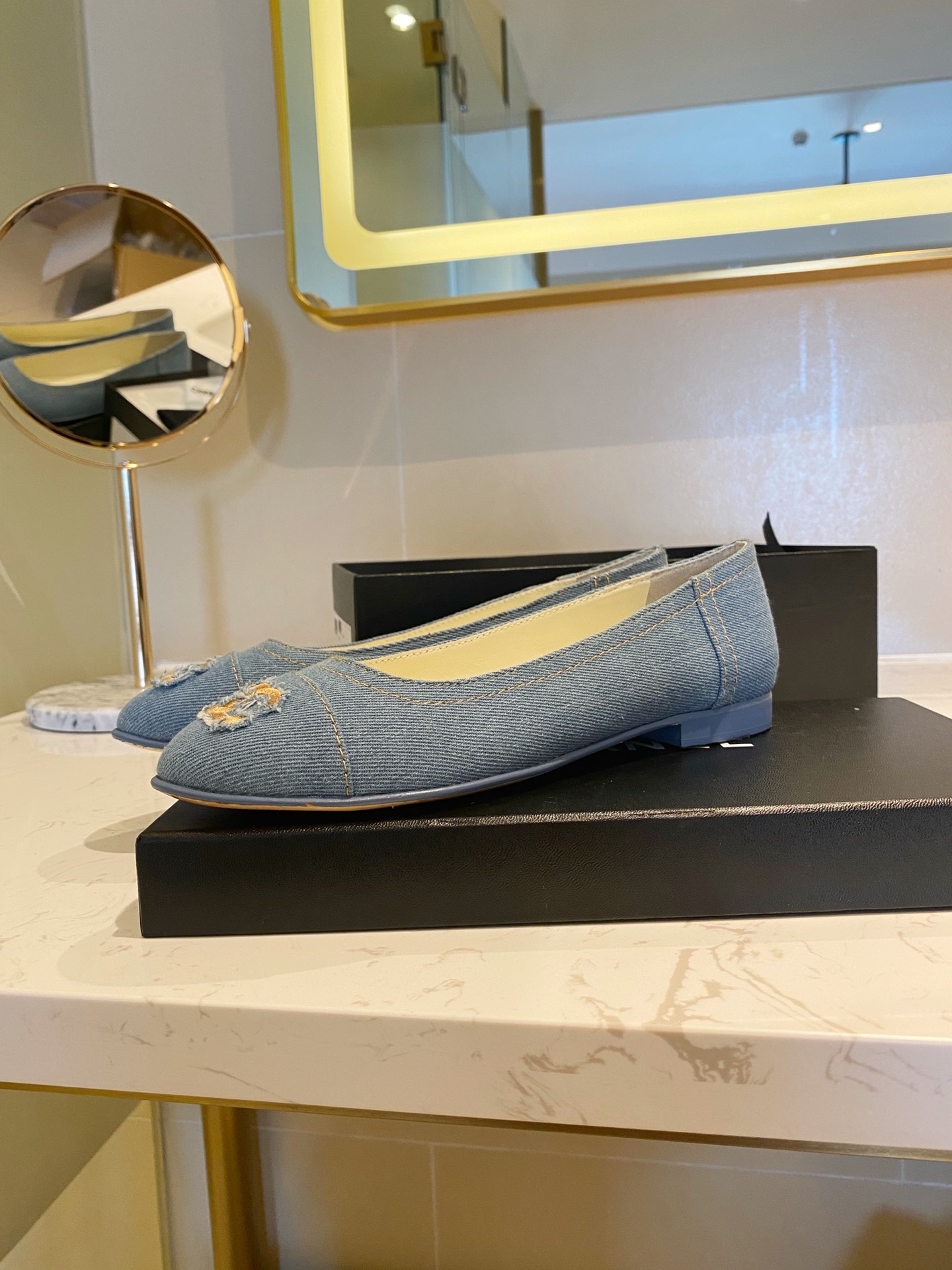 Chanel Ballerinas Fabric & Grosgrain 16 - vstockx