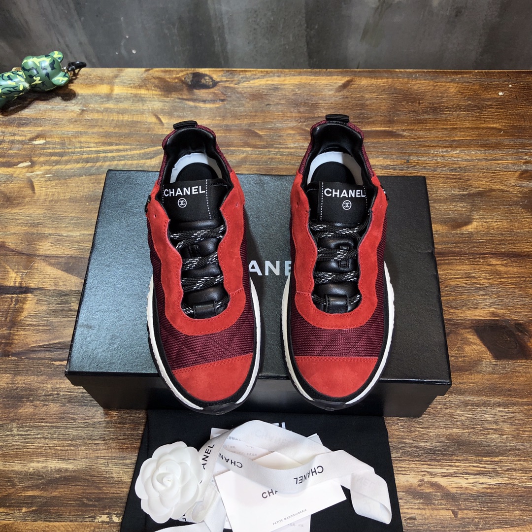 Chanel Fabric & Suede Calfskin Low Top Sneaker 23 - vstockx