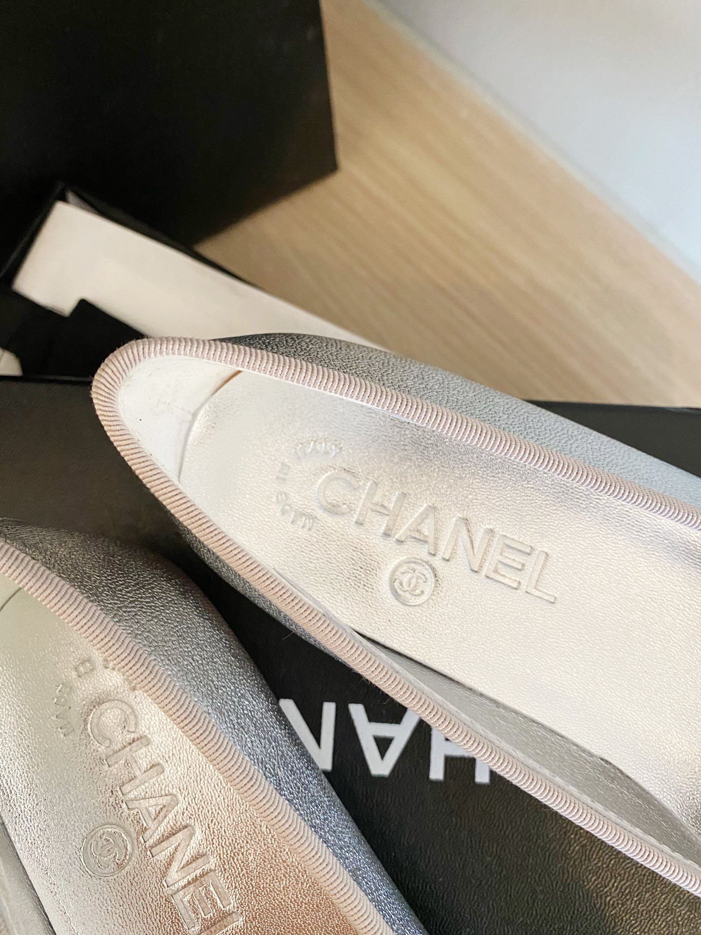Chanel Ballerinas Fabric & Grosgrain 9 - vstockx