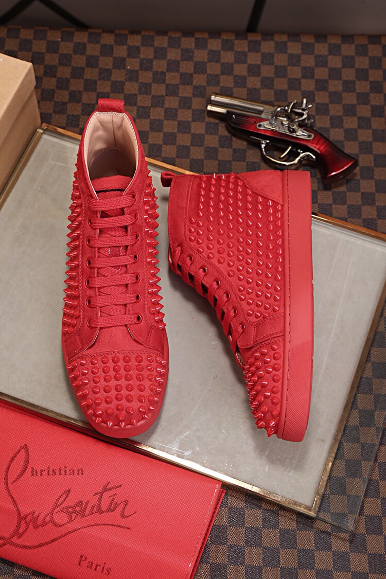 Christian Louboutin Louis Junior Spikes Orlato Flat Sneakers 8 - vstockx
