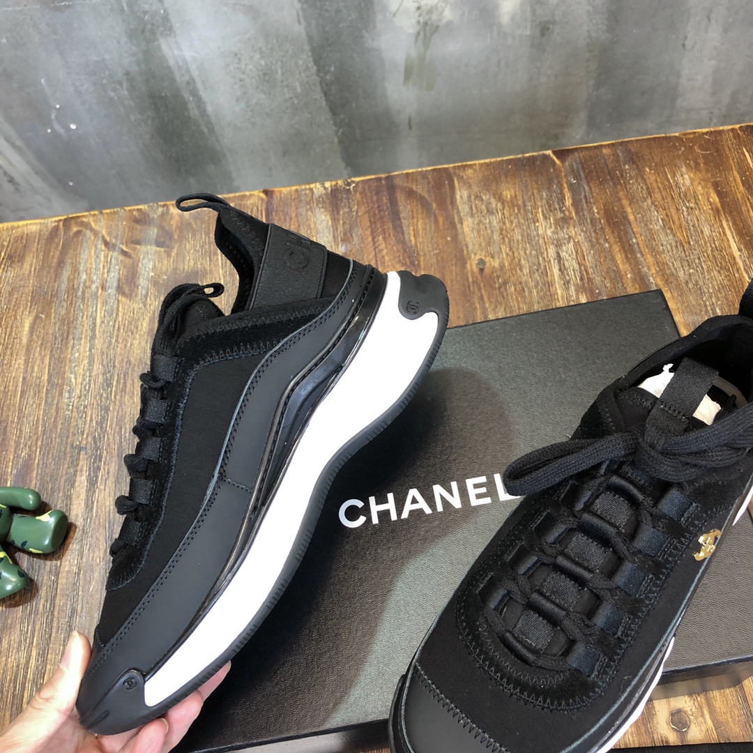 Chanel Fabric & Suede Calfskin Low Top Sneaker 19 - vstockx