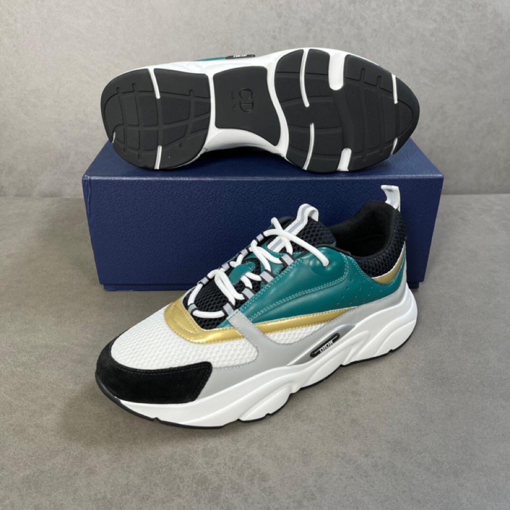 Dior B22 White Black Green Gold - vstockx