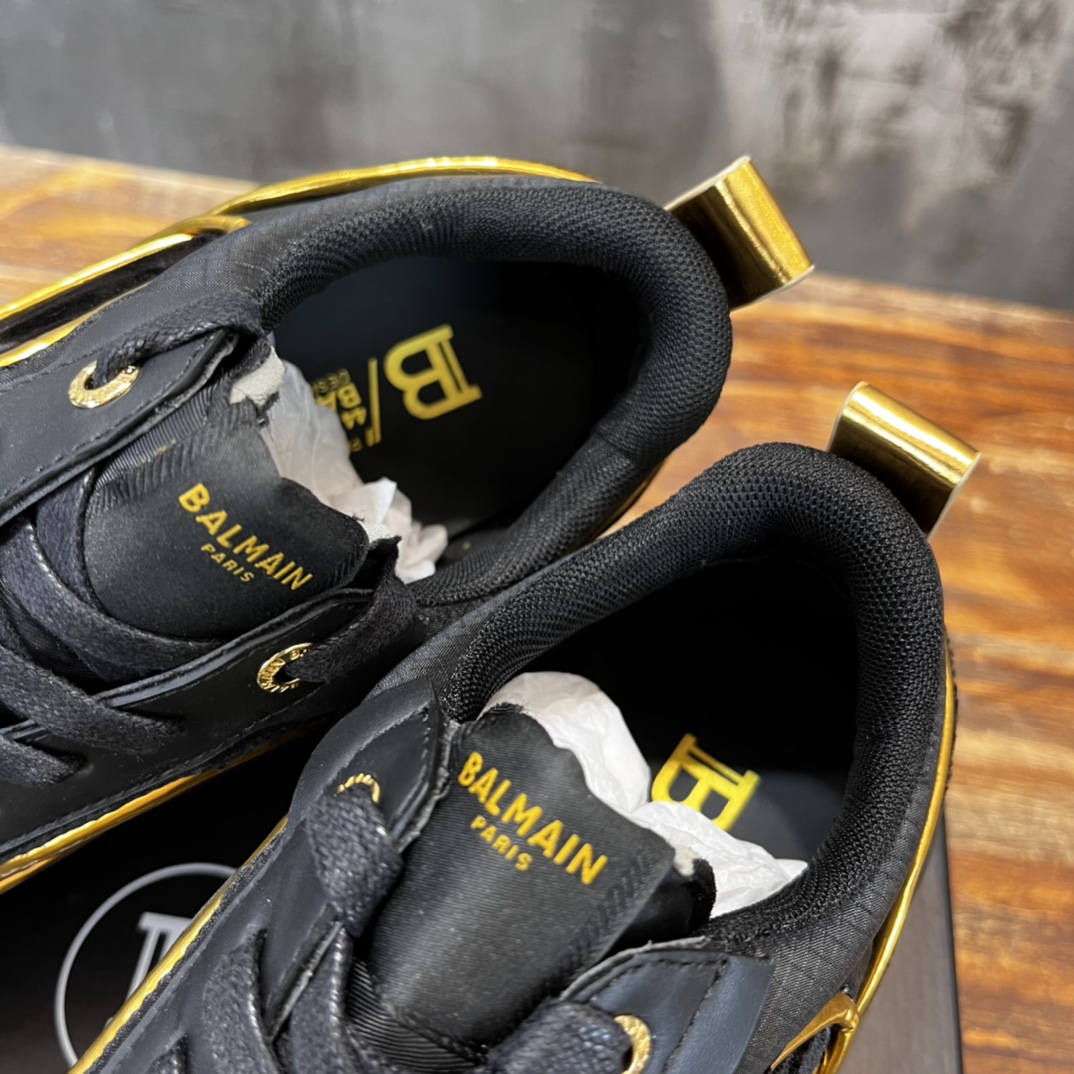 Balmain Velvet nylon and mesh low-top Racer sneaker 19 - vstockx