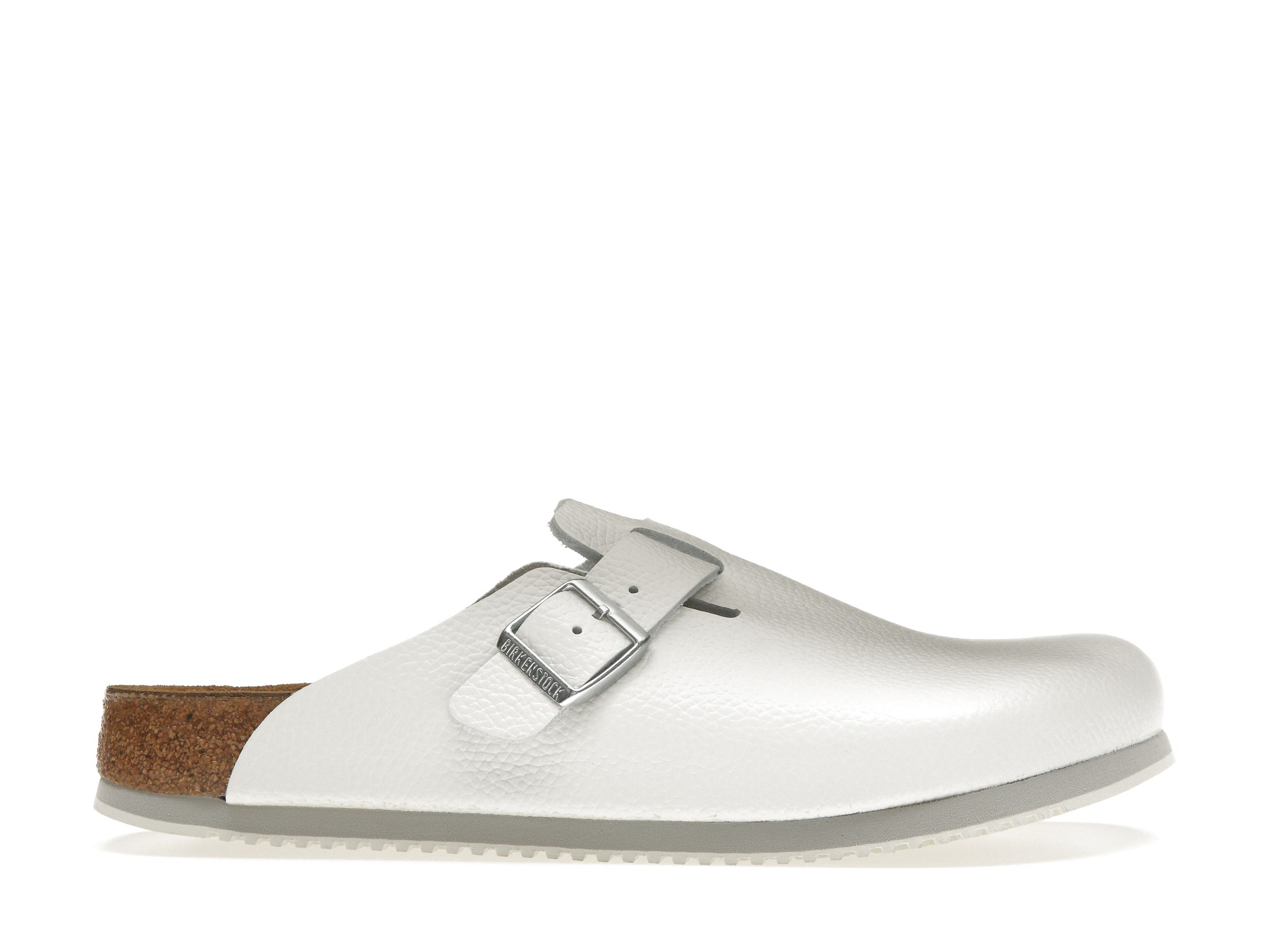Birkenstock Boston Super Grip Leather White - vstockx
