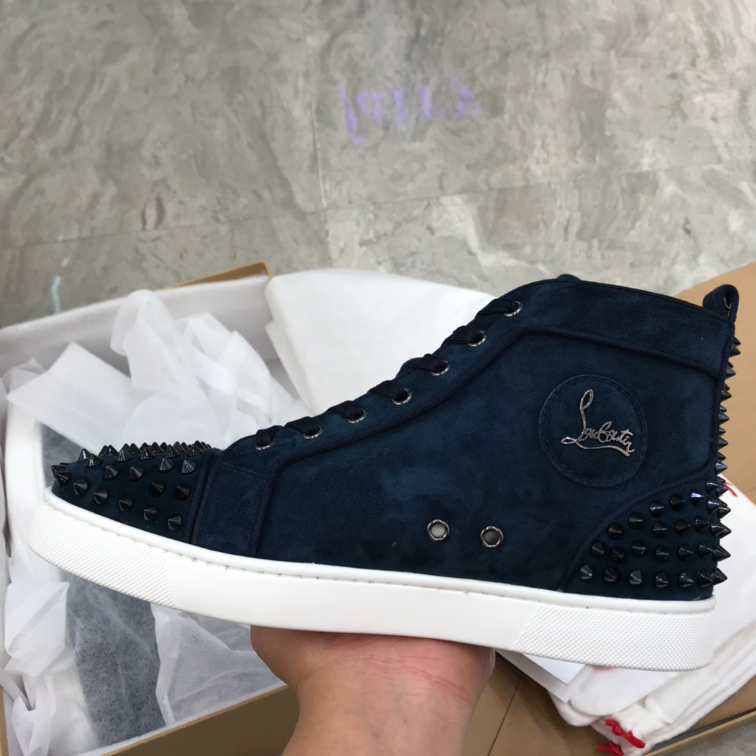 Christian Louboutin Louis Junior Spikes Orlato Flat Sneakers 39 - vstockx